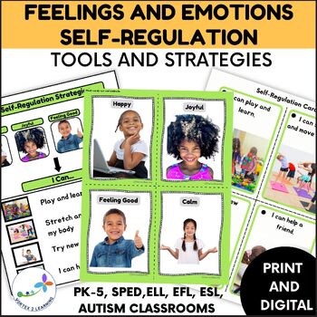 Preview of Feelings and Emotions Self Regulation Strategies for Social Emotional Learning