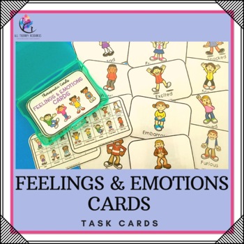 Preview of Feelings and Emotions  Task Cards - Preschool Kindergarten - Behavior Management