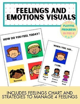 Feelings and Emotions Visuals by Playful Progress in Pre-K | TPT