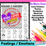 Feelings and Emotions Word Search : Early Finishers : Morn