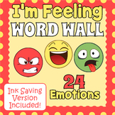 Feelings and Emotions Word Wall Vocabulary Slips