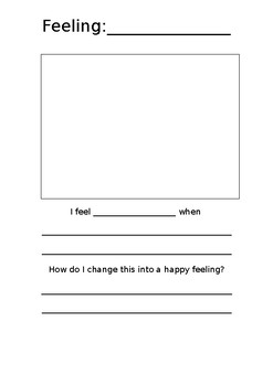 Changing Feelings Worksheet for kids