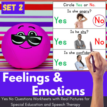 Emotion Cut & Paste Worksheets: Yes/No Questions