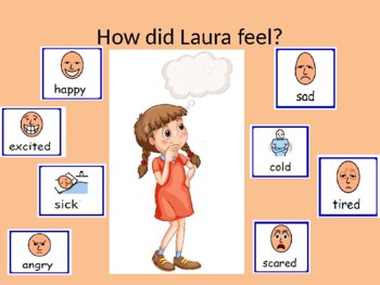 Preview of Feelings and Emotions (made up story activity) - How did Laura feel?