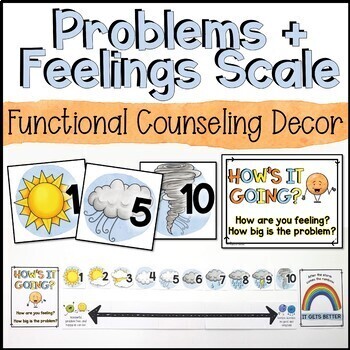 Preview of Feelings and Problems Scale for Functional Counseling Office Decor