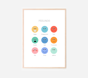 Feelings emotions Poster Home School, Pre-School & Montessori, Growth ...