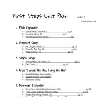Preview of Feierabend First Steps in Music Unit and Lesson Plan Builder