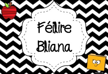 Preview of Féilire na Bliana - Black and White Calendar GAEILGE