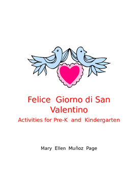 Preview of Felice Giorno di San Valentino Pre-K and K