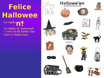 Preview of Felice Halloween! Presentation for Halloween