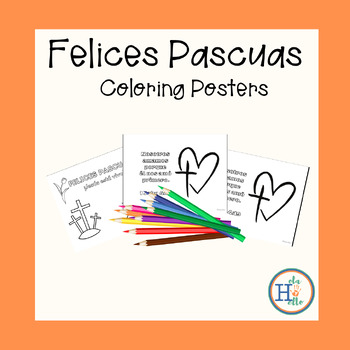 Preview of Felices Pascuas Coloring Posters
