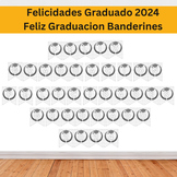 Felicidades Graduado 2024 Banner | Banderines para fiesta 