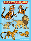 Felines -Big cats clip art set