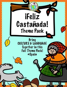 Preview of Feliz Castañada Fall Culture Theme Pack for Spanish Class Spain Celebration