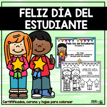 Preview of Feliz Día del Estudiante | Spanish Certificates & Headbands