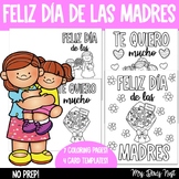 Feliz Dia de las Madres- Coloring Pages and Card Templates