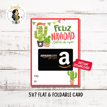 Preview of Feliz Navidad Card | Gift Card Holder Card for Christmas | Holiday Gifts