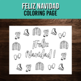 Feliz Navidad Coloring Page | Spanish Class Christmas Art 
