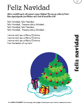 Preview of Feliz Navidad Lyric Sheet