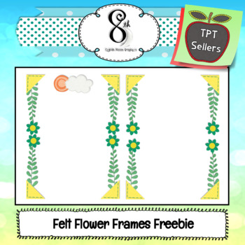 Preview of Felt Flower Frames Freebie