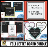 Felt Letter Boards Clip Art BUNDLE!  ADD YOUR OWN TEXT!