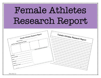 Preview of Female Athletes Research Report