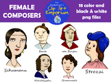 Female Composers - Schmillustrator's Clip Art Emporium