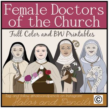 Preview of Female Doctors of the Catholic Church Resource Bundle!