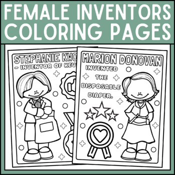 Preview of Female Inventors Coloring Pages | Women’s History Month Coloring Pages