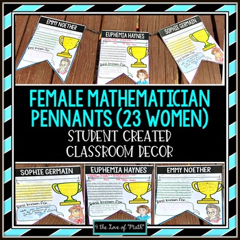 Preview of Women Mathematician Pennants