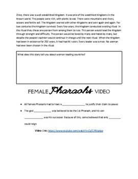 Preview of Female Pharaohs Research Project