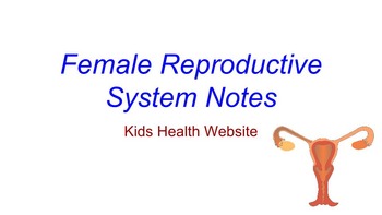 Preview of Female Reproductive System Article Cloze