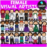 Female Visual Artists Clip Art Set {Educlips Clipart}