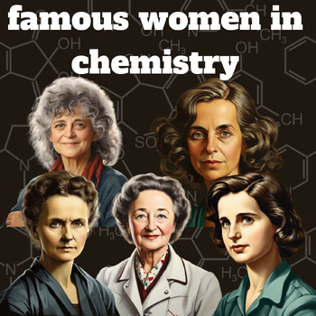 Preview of Femmes en chimie imprimable , Décor de classe de sciences, Femmes célèbres