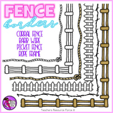 Fence borders clipart