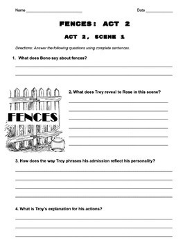 essay questions on fences by august wilson