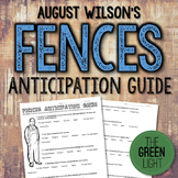 Fences by August Wilson Anticipation Guide Critical Thinki
