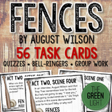 Fences by August Wilson Task Cards: Activities, Quizzes, D