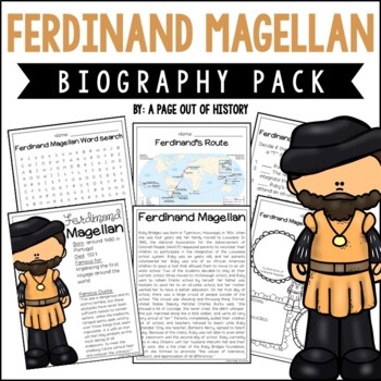 Preview of Ferdinand Magellan Biography Unit Pack Research Project Famous Explorers