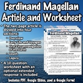 Ferdinand Magellan Worksheet - PDF and Google Slides