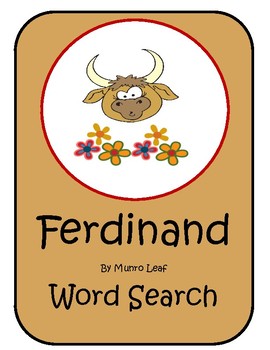 Preview of Ferdinand the Bull Word Search Connect Vocabulary