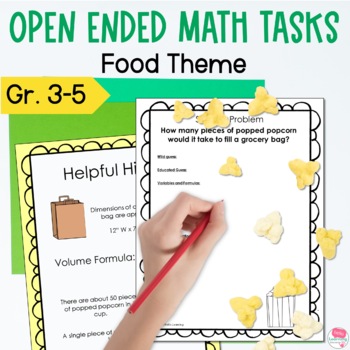 Preview of Open Ended Math Questions | Math Challenges with a Food Theme
