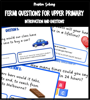 Preview of Fermi Questions for Upper Primary - PowerPoint + Activities