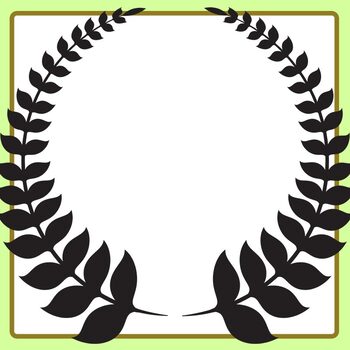 fern wreath clipart vector