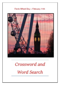 Ferris Wheel Day February 14th Crossword Puzzle Word Search Bell Ringer