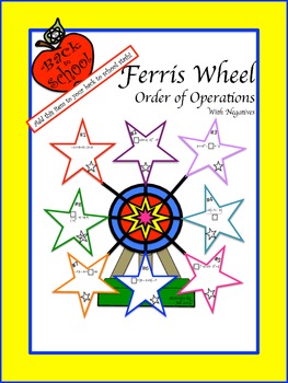 Preview of Ferris Wheel: Order of Operations with Negatives (Distance Learning)