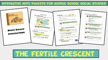 Preview of Fertile Crescent Interactive Digital Note Packet for Middle Schoolers