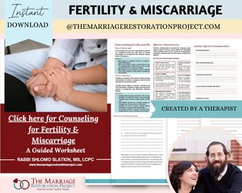 Preview of Family Planning, Miscarriage, Therapy Worksheets for pregnancy loss, couples