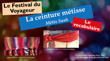 Preview of Festival du Voyageur: Métis Sash Vocabulary PowerPoint