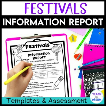 Preview of Festivals Information Report | Research Graphic Organizer PBL